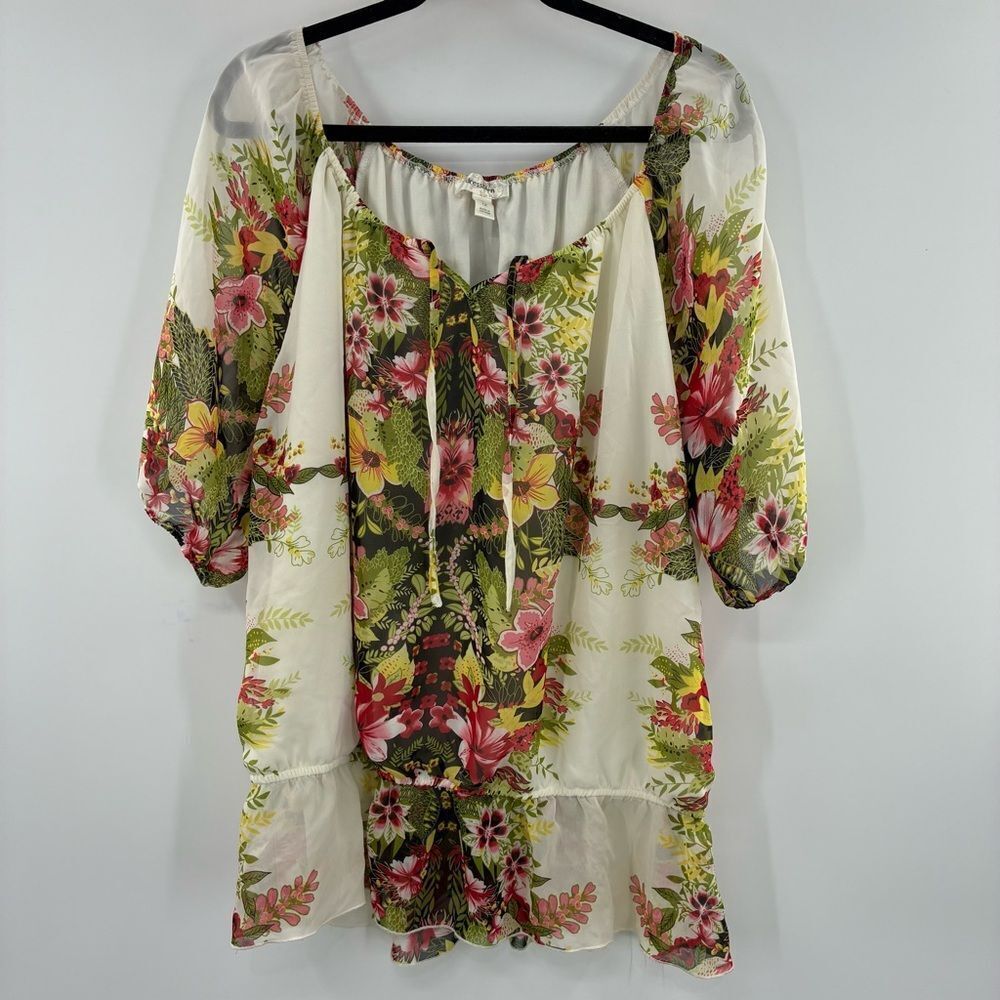 3for$20 Dressbarn Multicolor Paisley Tunic Blouse size 1X